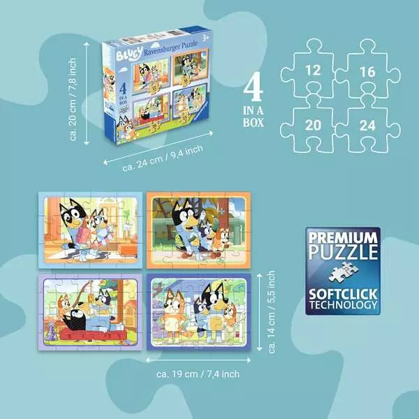 Bluey 4 in a Box Jigsaw Puzzle