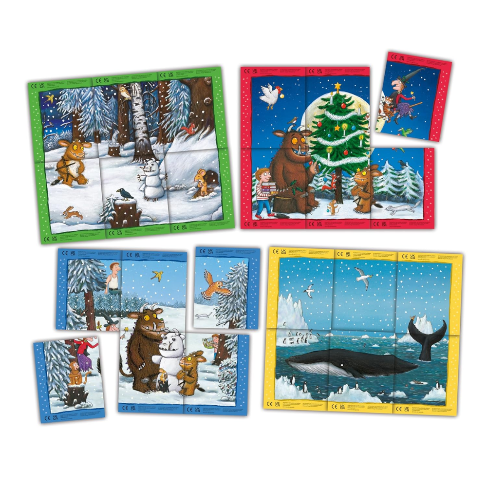 Set of Gruffalo-themed children's puzzles on a white background