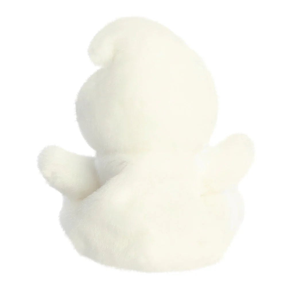 White silicone baby rattle on a white background