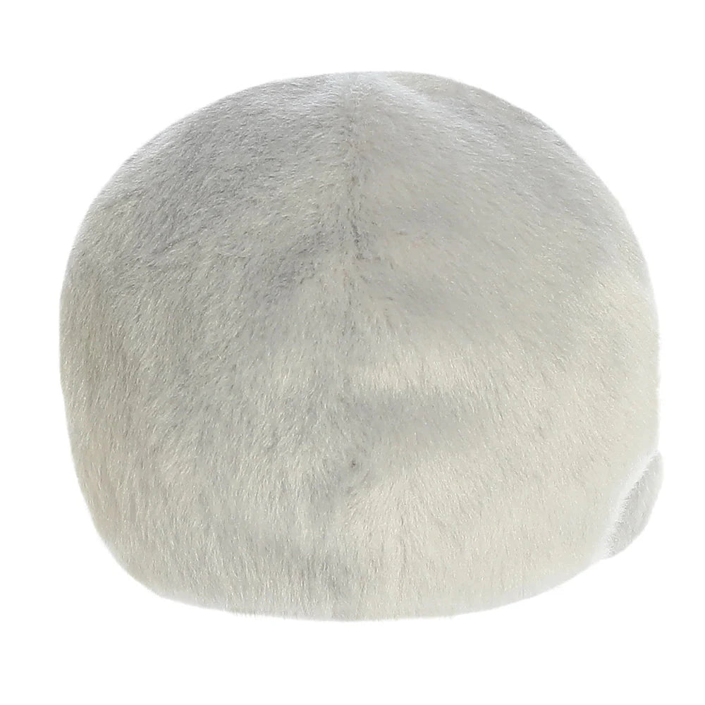 Gray fur hat on a white background