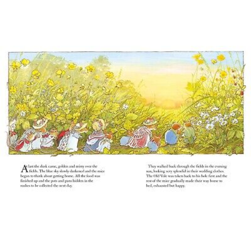 Illustration of children in a field with text at the bottom