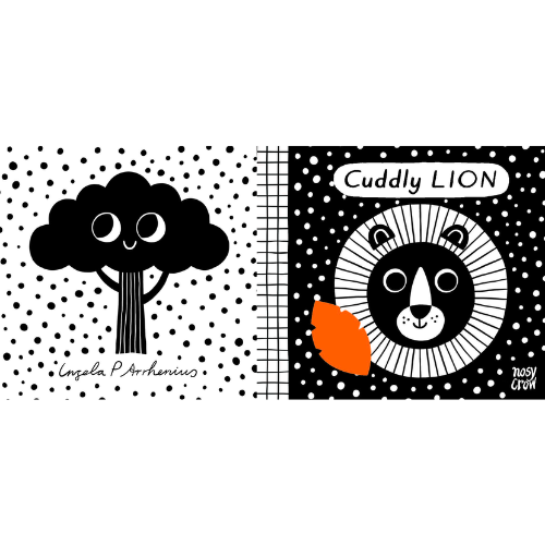 Illustrated book cover of 'Cuddly Lion' with a cloud character on a white background