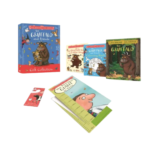 Collection of children's books featuring The Gruffalo on a white background