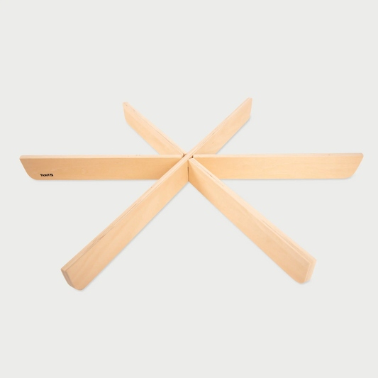 Wooden dividers on a white background