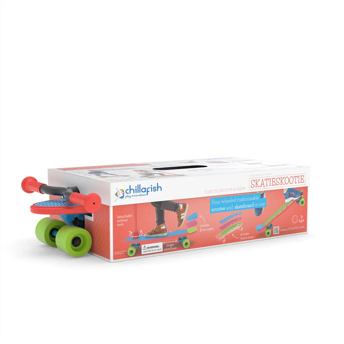Chillafish Skatieskooter toy with packaging on a white background