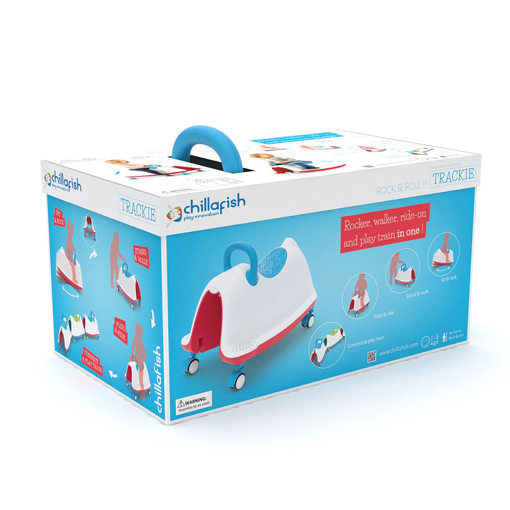Box packaging of a children's toy with illustrations on a white background