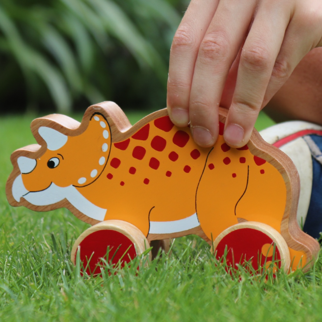 Triceratops Push Along Toy