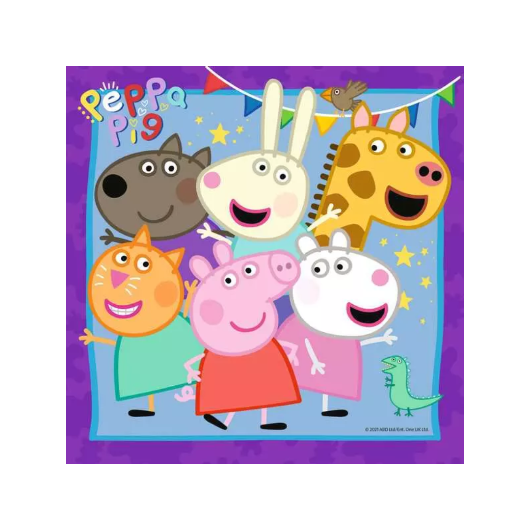 Peppa Pig 3 x 49 Piece Jigsaw Puzzle - Family & Friends