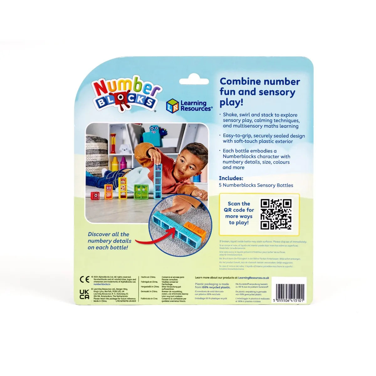 Numberblocks One to Five Sensory Tubes