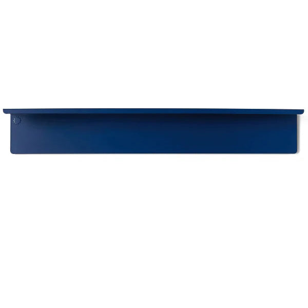 Navy blue shelf on a white background