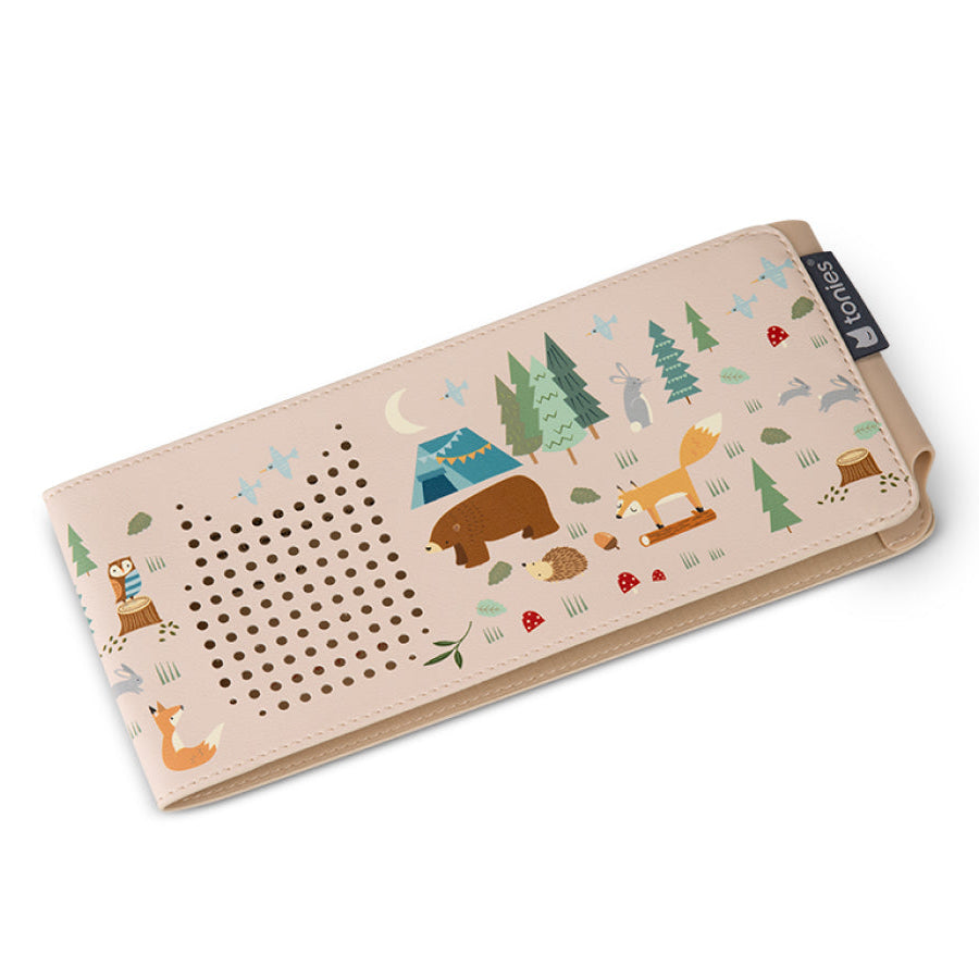 Children's book with animal illustrations on a white background