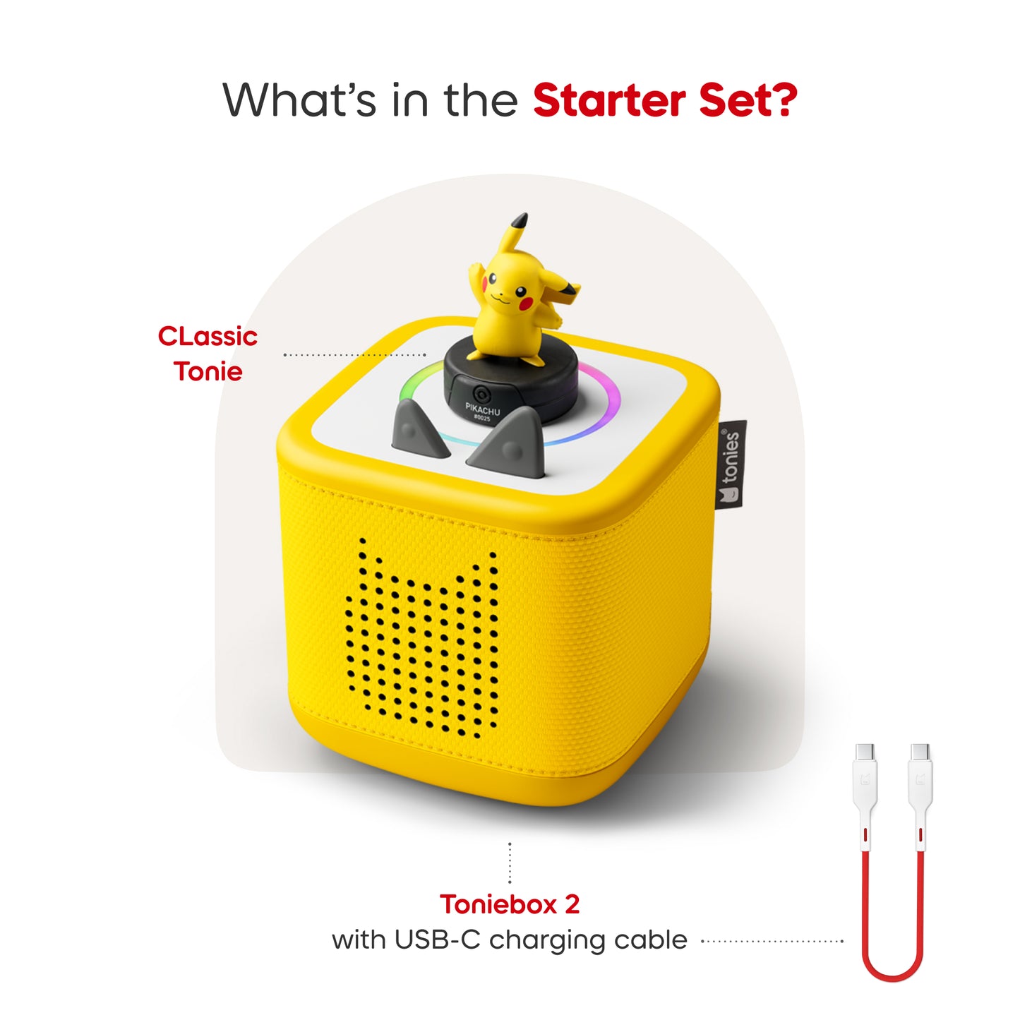 Toniebox 2 Pokémon Starter Set + Pikachu Tonie: Lightening Yellow