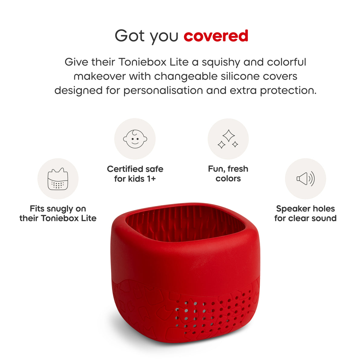Toniebox Lite & Sunset Red Cover Bundle