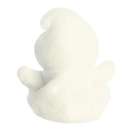 White silicone baby rattle on a white background