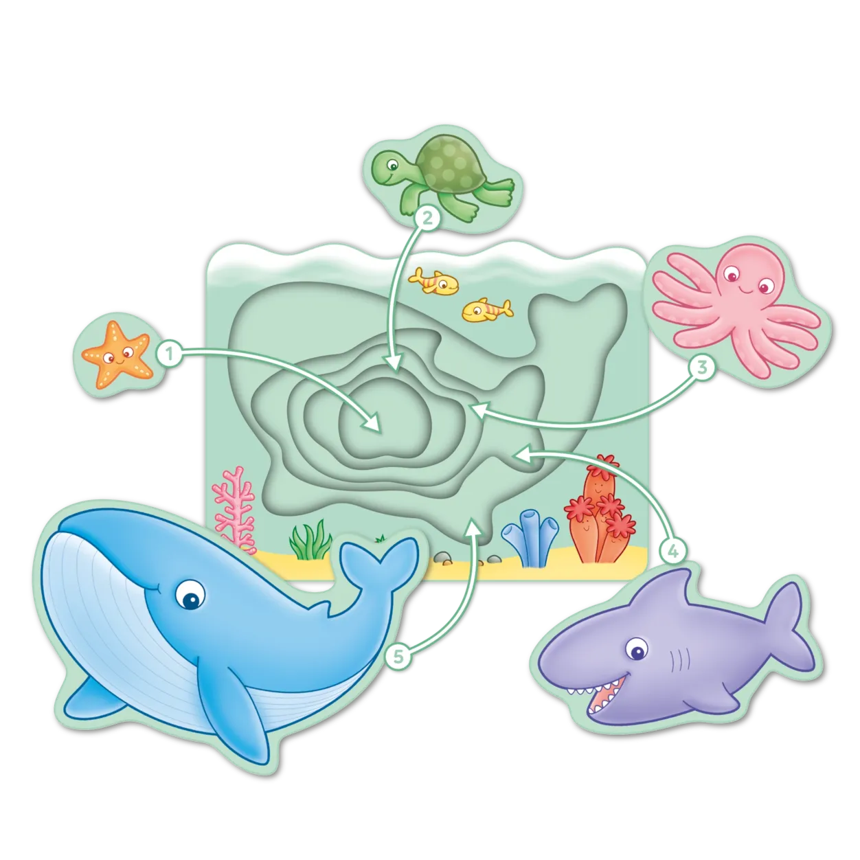 Under the Sea Wooden Nesting Puzzle