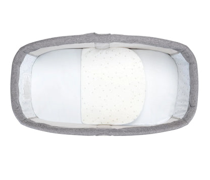 Baby safety seat with gray border on a white background