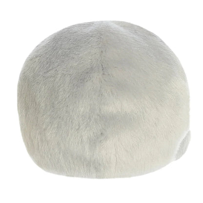 Gray fur hat on a white background