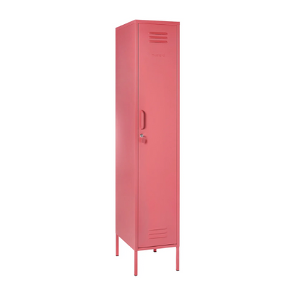 Pink locker on a white background