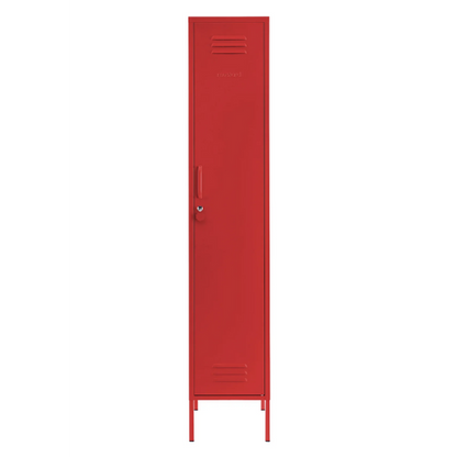 Red locker on a white background