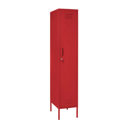 Red locker on a white background