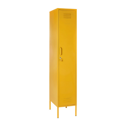 Yellow locker on a white background