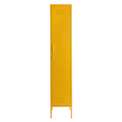 Yellow locker on a white background
