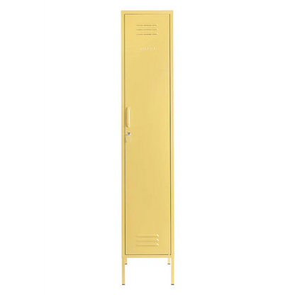Yellow locker on a white background