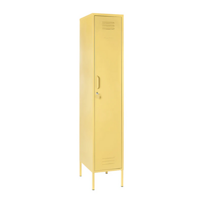 Yellow locker on a white background