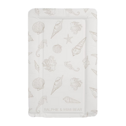 Floral patterned blanket with 'Ralphie & Mimi Bear' branding on a white background