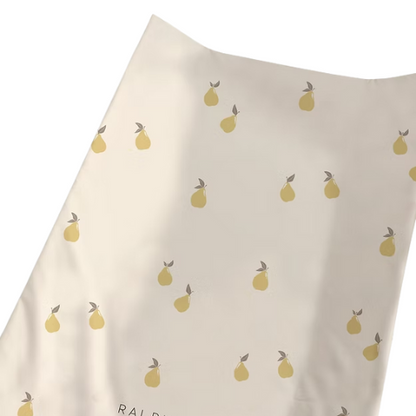 Fabric with pear pattern on a white background