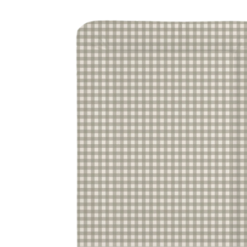 Checkered fabric with a small white and gray pattern on a white background