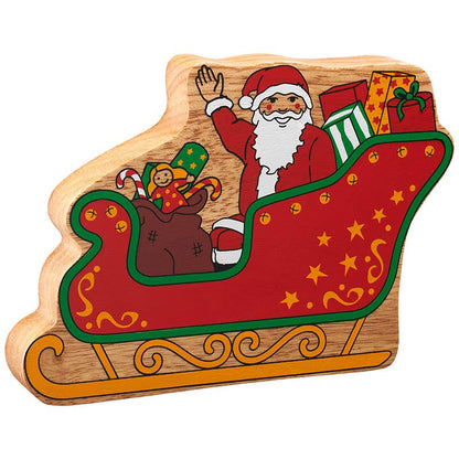 Natural Red Santa Claus in a Sleigh