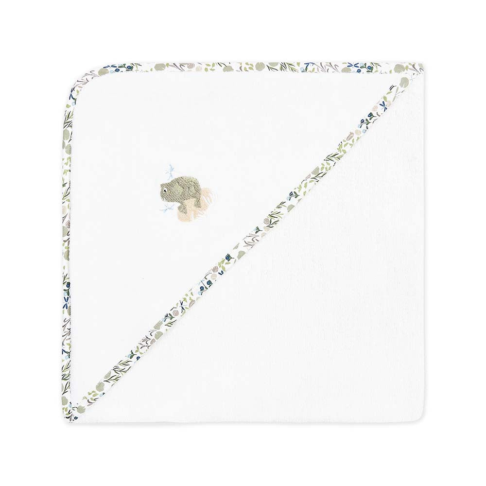 Necklace with a small figurine on a clear background