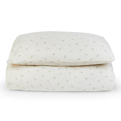Floral-patterned baby changing pad on a white background
