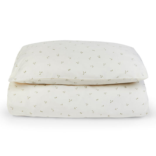 Floral-patterned baby changing pad on a white background