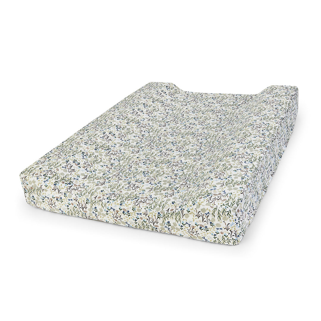 Speckled gray and white pet bed on a white background