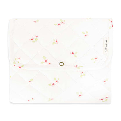 White card with colorful confetti pattern and Avery Row branding on a white background