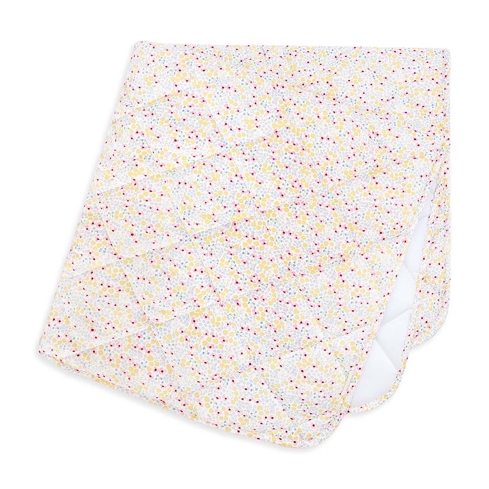 Floral patterned fabric on a white background