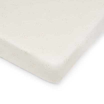 Beige fabric with subtle pattern on a white background