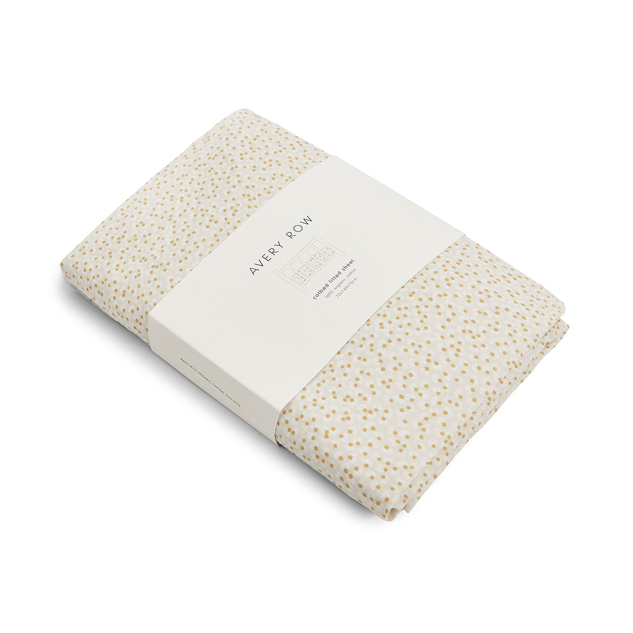 Folded fabric with a subtle pattern on a white background