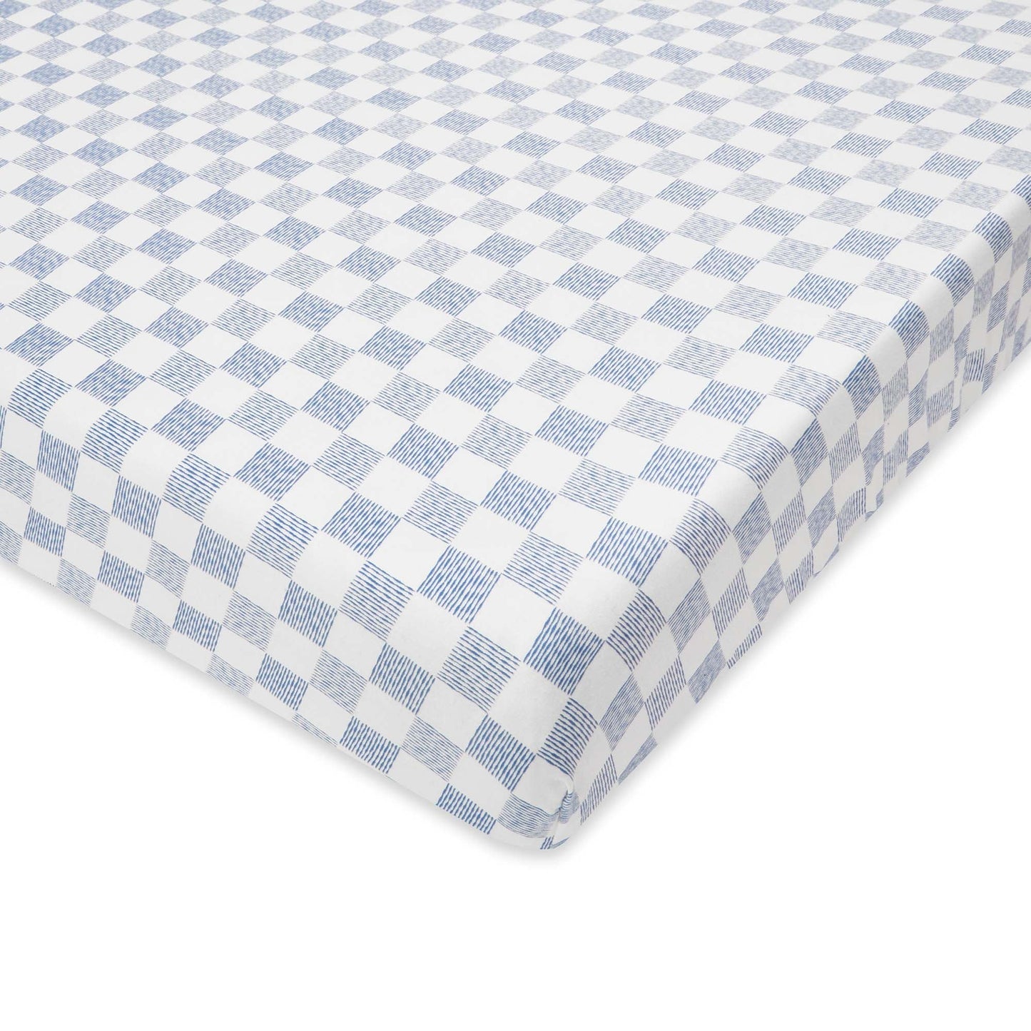 Checkered patterned fabric on a white background