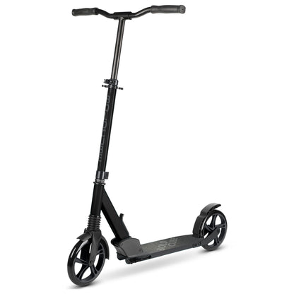 Black scooter on a white background