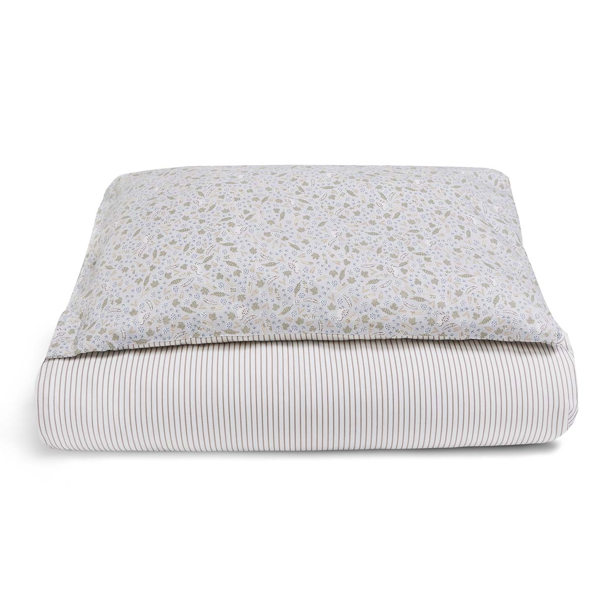 Floral-patterned fabric on a white background