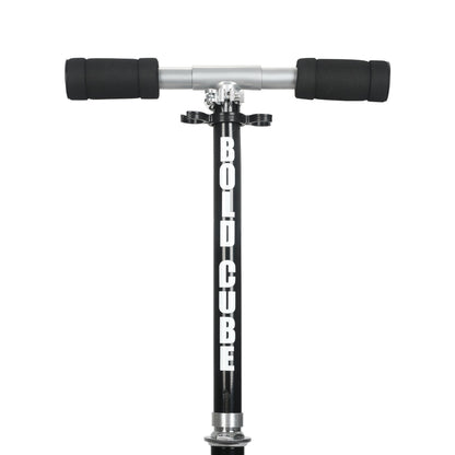 Black and silver scooter with 'Bobike' branding on a white background