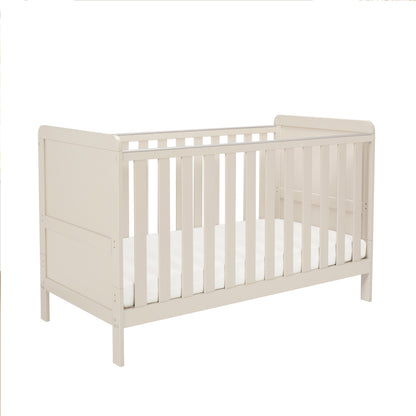 Cashmere Cot with white mattress on a white background 