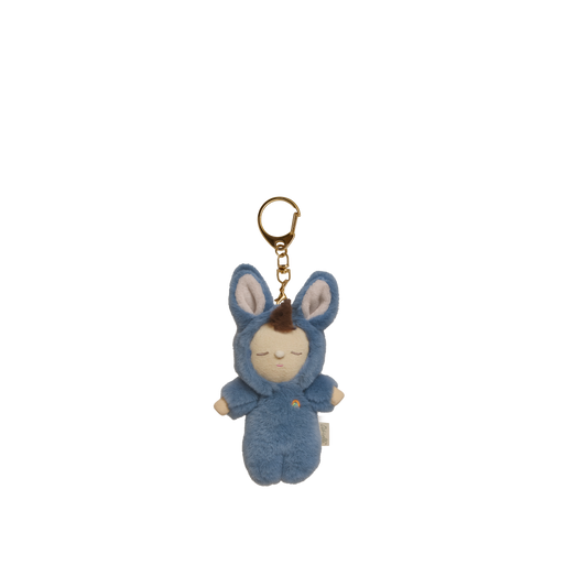 Blue bunny keychain