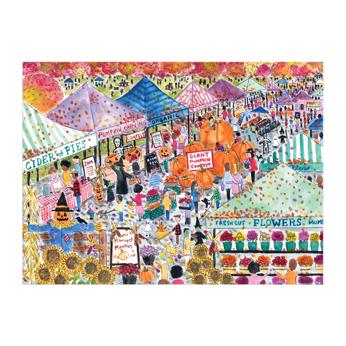 Harvest Market 1000 Piece Puzzle by Michael Storrings