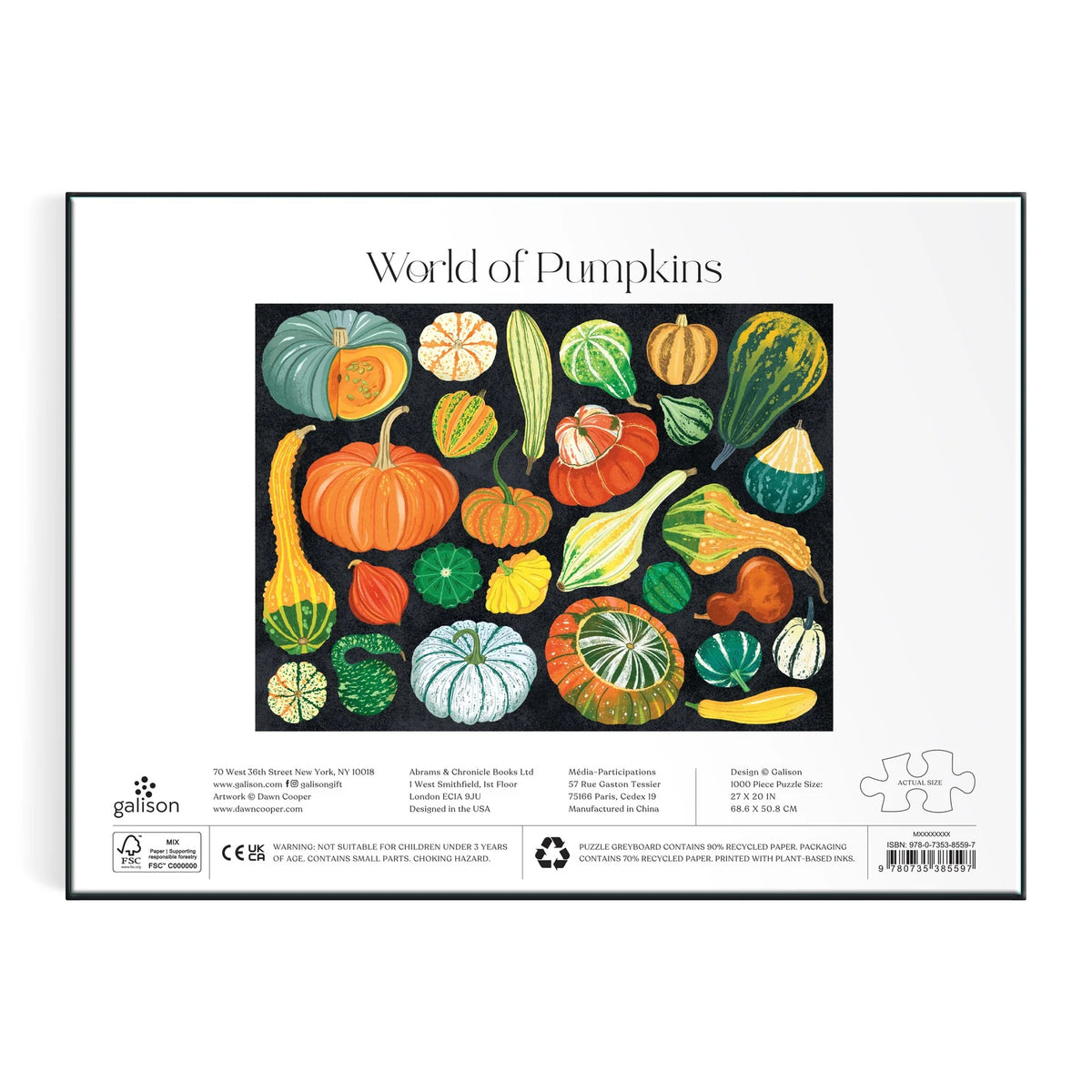 World of Pumpkins 1000 Piece Puzzle by Dawn Cooper