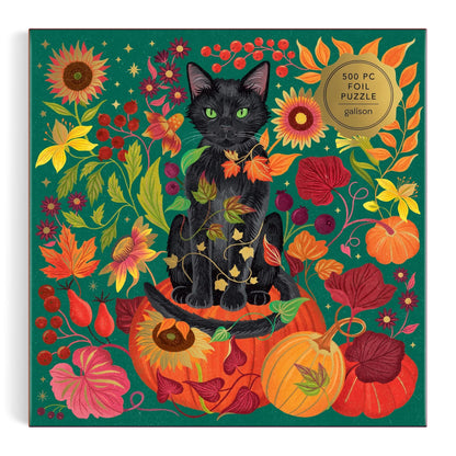 Whiskers of Autumn 500 Piece Foil Puzzle by Dawn Cooper
