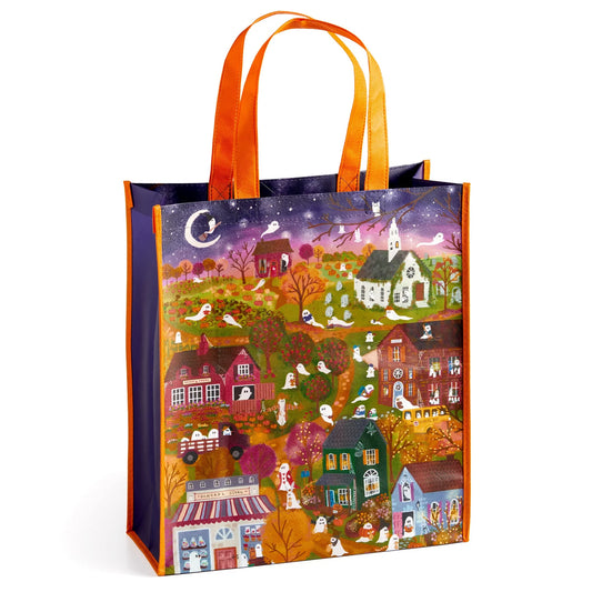 Spooky Village Reusable Shopping Bag by Joy Laforme